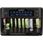 Chargeur de Piles Rondes VOLTCRAFT CC-8 Li-ION, LiFePO, NiMH, NiCd A, LR6 (AA), LR03 (AAA), LR8 (AAAA), 6LR61 (9 V), LR