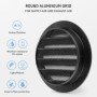 calimaero® WSGB Grille Aeration Ronde 100mm Avec Moustiquaire Alu, Intérieur Fonte d'aluminium, Grille Ventilation Exterieur pou