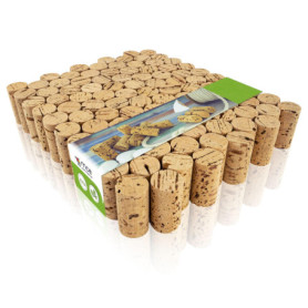 MCE-Commerce Lot de 100 liège, vin, bouchons naturels pour bricoler et décorer, Ø 2,5 cm, longueur 4,5 cm, Ø 2,5cm, 4,5cm