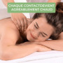 Chauffe-huile de massage avec carafe en verre, chauffe agréablement l’huile en seulement 5 minutes, chauffage en continu de 0 à 