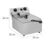 Royal Catering Friteuse Électrique De Restaurant Simple Avec Robinet Minuterie Professionnelle RCTF 10EB (10 L d'huile, Zone Fro