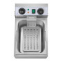 Royal Catering Friteuse Électrique De Restaurant Simple Avec Robinet Minuterie Professionnelle RCTF 10EB (10 L d'huile, Zone Fro