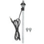 tomzz Audio 1000-014 Antenne télescopique Universelle pour Aile, Grande tête, câble, Prise DIN, Aspect INOX