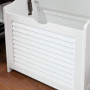SoBuy FSR40-W Panier à Linge avec Sac Amovible Armoire de Salle de Bain Banc de Rangement