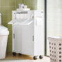SoBuy Meuble de Rangement Salle de Bain, Armoire de Côté, Rangement Polyvalente, Meuble pour Papier Toilette, Porte Brosse WC, M