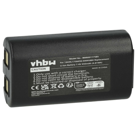vhbw Batterie Remplacement pour Dymo 1758458, S0895880, S0915380, W003688 pour imprimante, Scanner, imprimante d'étiquettes (650