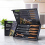 LEBENLANG Set Couteau Cuisine - 7 pièces avec éplucheur et ciseaux I Lot Couteaux Ustensiles de Cuisines knife professionnelle I