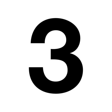 iSecur chiffres-autocollants n° 3 en noir I hauteur 10 cm I numéro de maison auto-adhésif, chiffre à coller pour extérieur, boît