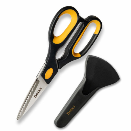 Ciseaux de cuisine Deiss PRO, ciseaux tout usage robustes, ciseaux de cuisine en acier inoxydable - Ciseaux utilitaires tranchan