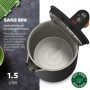 BALTER Bouilloire électrique, en acier inoxydable avec réglage de température, 45 °C - 100 °C, double paroi, sans BPA, garde la 