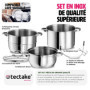 tectake® Extracteur de jus 15L en Acier inoxydable Multi-fonction Centrifugeuse Fruits et legumes Cuiseur-vapeur Presse fruits, 