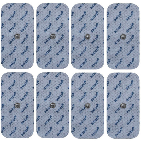 8 électrodes axion de 10x5 cm | Compatibles avec Beurer et autres électrostimulateurs TENS et EMS | Patchs de rechange réutilisa