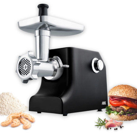 ADE KA1801 Hachoir à viande électrique 2-en-1 Machine Spritz presse à biscuits puissance de 2000 Watt, boîtier en aluminium, boî