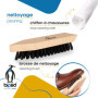 biped kit de brosses à chaussures Classic - Brosses à chaussures pour l'entretien du cuir lisse et du daim - Kit de brosses à ch