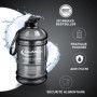 IronMaxx Water Gallon - Grau 2200ml | BPA et DEHP gratuits | Bouteille étanche avec échelle de mesure | Plusieurs couleurs dispo
