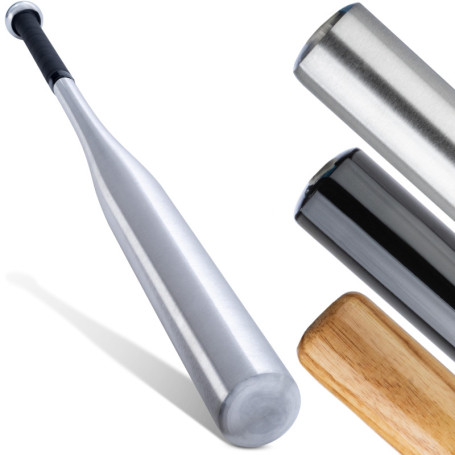 Heldenwerk Batte de Baseball en Bois ou Aluminium - 31 Pouce avec Poignée antidérapante - pour Adulte et Enfant
