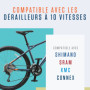 Alphatrail Chaîne de Vélo Parker 10 Vitesses 116 Maillons I Compatible avec Shimano, SRAM, KMC, Connex, Campagnolo I Incl. Attac