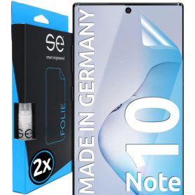 2x se® Film de Protection 3D Transparent pour Samsung Galaxy Note 10, Auto-réparateur, Compatible Empreinte & FaceID, Installati