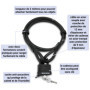 KOHLBURG antivol de 2 mètres de long - cadenas refermable facilement sans clé - câble en acier de 2 m / 200 cm avec fermetures s