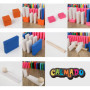 Calmado - 370pcs Pierres Domino/Dominos en Bois Domino Party Edition XXL Ensemble + Sac + Livret + Accessoires