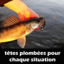 Paradox Fishing Lot de 24 têtes plombées de qualité supérieure (5 g/7.5 g/10 g/12 g/15 g) - 5/4 hameçons hameçons hameçons, leur