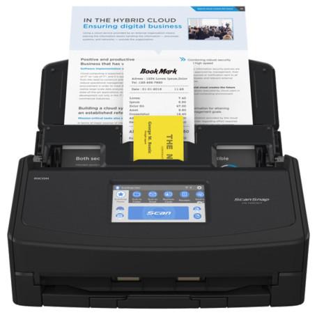 ScanSnap iX1600 Noir Scanner de Documents - Recto Verso, ADF, A4, Wi-FI, sans Fil, USB 3.2