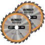 DEWALT - Set de 3 lames de scie circulaire stationnaire - disque tranchant 40 dents - outillage résistant aux clous et durable -