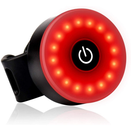 Lampe Vélo LED Clignotante Feu Arrière Lumière Rouge Puissant 5 Modes d’éclairage - Daffodil LEC500 - Batterie Rechargeable USB-