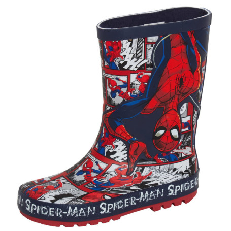 Marvel Spiderman Bottes en caoutchouc pour garçon, bleu marine, 27 EU