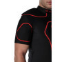 OPTIMUM Origin Epaulières de Rugby Homme, Noir/Rouge, M