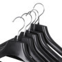 TRIXES Cintres Larges Pantalons Costumes Manteaux Vestes en Plastique Noir - Lot de 5