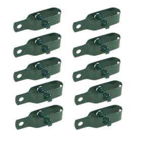 Katsu 667210 Lot de 10 tendeurs de fil de clôture électrique en acier au carbone pour bétail, bétail, chevaux, ferme, jardin, câ
