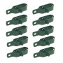 Katsu 667210 Lot de 10 tendeurs de fil de clôture électrique en acier au carbone pour bétail, bétail, chevaux, ferme, jardin, câ