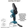 Mini Tronconneuse a Batterie, KATSU FIT-BAT 21V 4 Pouces Portable Tronconneuse Electrique sans Fil Scie Électrique à Main pour l