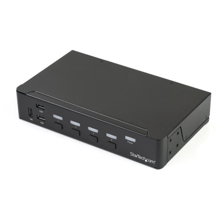StarTech.com Switch KVM USB DisplayPort à 4 ports - Commutateur écran clavier souris DP avec hub USB 3.0 intégré - 4K 30 Hz (SV4