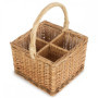 Red Hamper Porte-Bouteilles 4 Bouteilles en Osier cuit à la Vapeur 2 Tons
