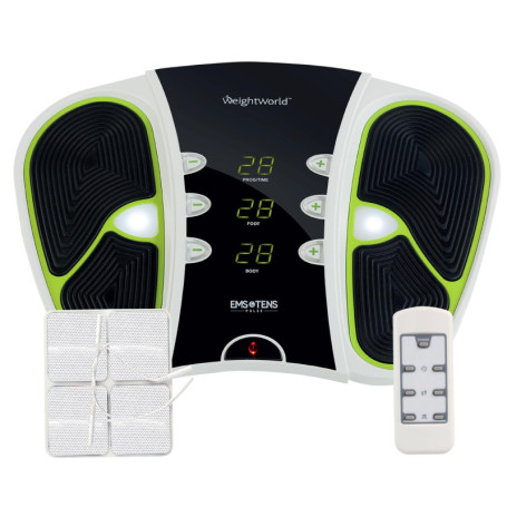 Circulatoire Pieds & Corps, Masseur Électrique Pour Jambes Lourdes, 99 Niveaux d'Intensité, EMS + TENS, electrodes pour electros