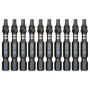 10 x SabreCut SCTX2050_10 50 mm T20 TX20 Jeu d'embouts de tournevis à percussion à une extrémité Torx Heavy Duty avec boîte de r