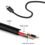 Câble de chargement et de jeu USB vers micro USB pour manette PS4 et Xbox One 2 m