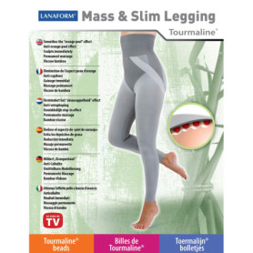 Mass & Slim Legging (L) - Panty Innovation Lanaform - Legging Gainant Femme - Legging Minceur - Legging Amincissant - Gaine Vent