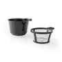 NEDIS Cafetière – Filtre à café – 0,4 l – 1 tasse – Minuterie d'allumage – Noir/argenté