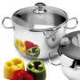 Artame ART38112 Autocuiseur Luna, Autocuiseur Vapeur, Couvercle ouverture facile, 12 L, Tous feux dont induction, Ø24cm, Inox