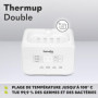LIONELO THERMUP DOUBLE Chauffe-biberon, 2 bouteilles simultanément, Chauffe le lait en 3 à 5 minutes, 6 modes de fonctionnement,