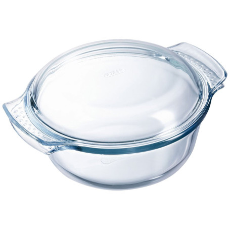 Dajar 40682 Verre Cocotte 5L Pyrex, verre transparent, 32 x 27 cms