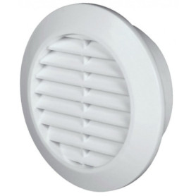 Grille d'aération ronde blanche Ø 60 mm avec moustiquaire T74