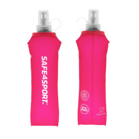 SAFE4SPORT Soft Flask 500 ml rose - bouteille d'eau pliable - bouteille d'eau en TPU souple - bouteille de sport souple