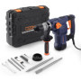 MAXPRO Marteau Perforateur Électrique SDS-Plus 1500W Perforateur Burineur 5.5J, 6 Vitesses, 3 Fonctions, Technologie Anti-vibrat