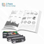 Cool Toner Lot de 2 Cartouches de Toner de Rechange pour HP 05A CE505A 05X CE505X Laserjet P2030 P2035 P2035N P2050 P2055 P2055D