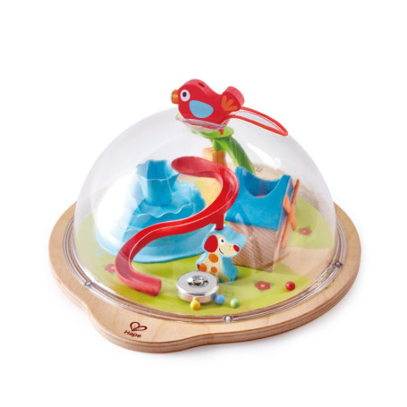 Hape Globe-Aventure de la Vallée Ensoleillée, Jouet 3D avec Labyrinthe Magnétique, Jouet pour Enfant avec Coupole Transparente, 