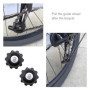 Create idea 4pcs 10T Kit de Roues Jockey Poulie de Mécanisme Vélo pour Dérailleur 5/6/7/8 Vitesses Écrou Rondelles Raccords